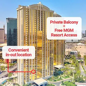 Aparthotel Lady Luck's Vista - Private Balcony - Full Kitchen - Two Full Baths - Jetted Tub - Full Mgm Grand Access W No Fee At Mgm Signature Las Vegas